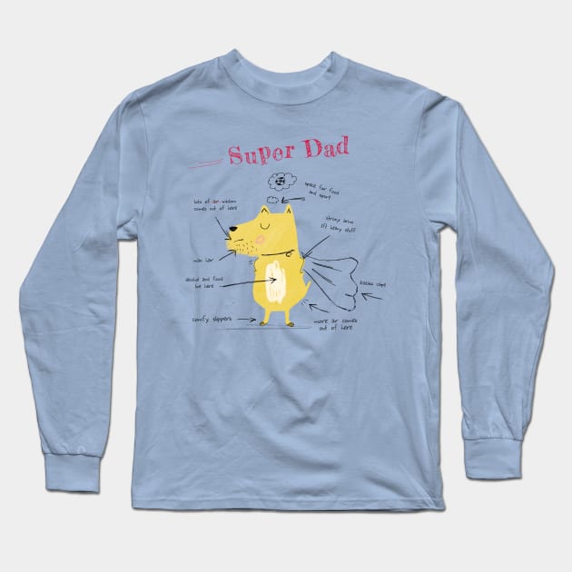 SuperDad Long Sleeve T-Shirt by coryreid_illustration